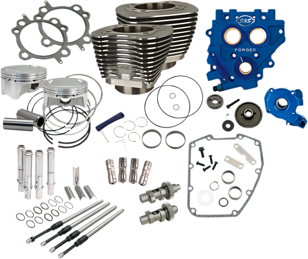 S&S CYCLE 110" Power Package Performance Kit - Gear Drive - Black 330-0669 — image 1