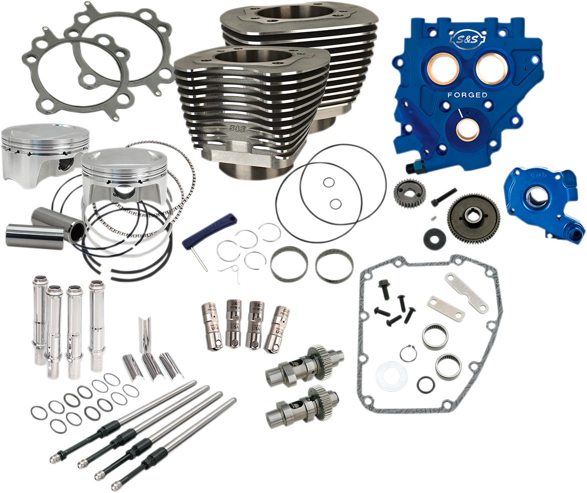 S&S CYCLE 110" Power Package Performance Kit - Gear Drive - Black 330-0669 — image 1