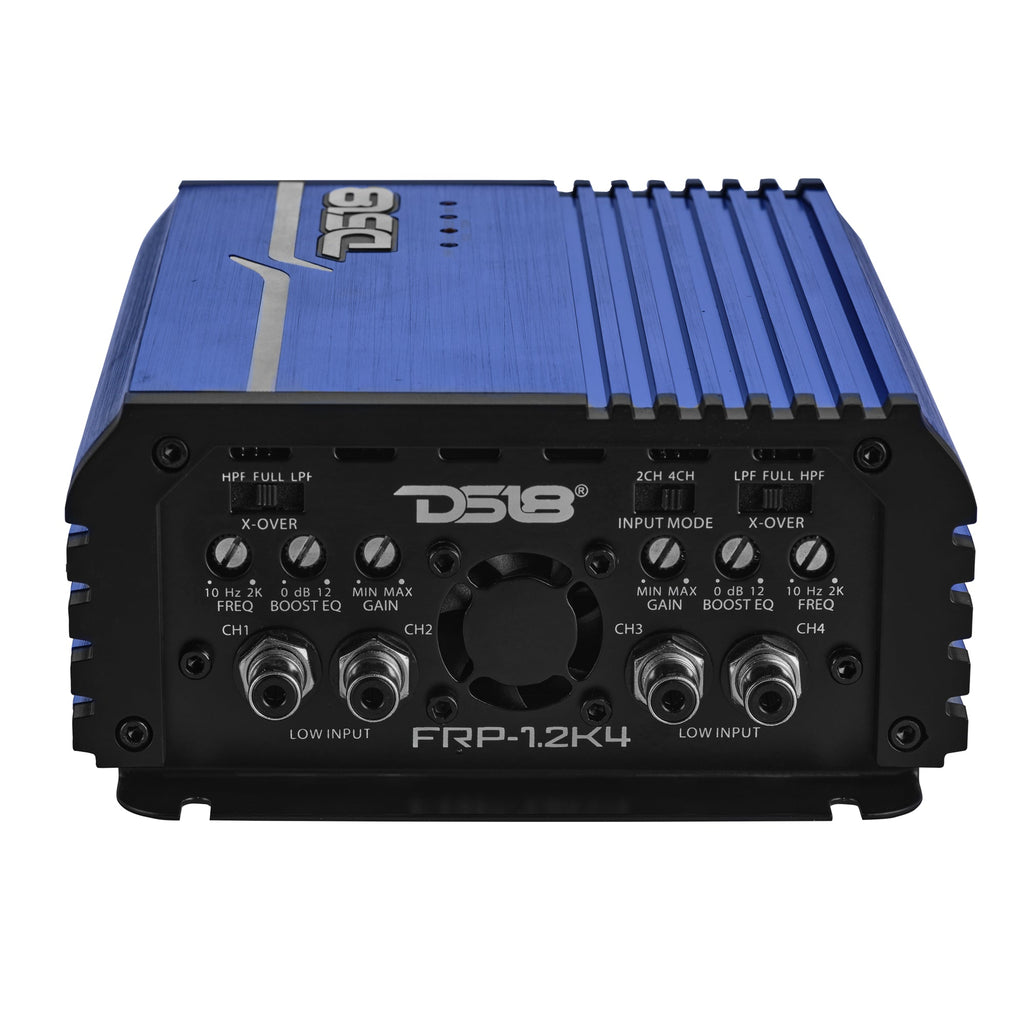 DS18 FRP-1.2K4/BL Compact 4-Channel Full-Range Class-D Amplifier | 1200W RMS - Blue — image 3