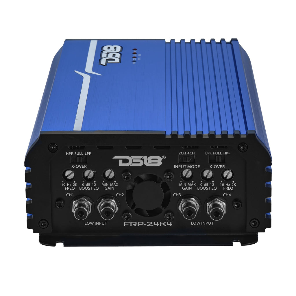 DS18 FRP-2.4K4/BL Compact 4-Channel Full-Range Class-D Amplifier | 2400W RMS - Blue — image 3
