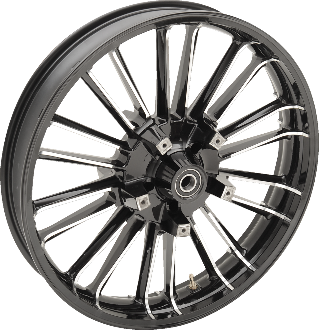 COASTAL MOTO Wheel - Atlantic 3D - Front - Dual Disc/with ABS - Black Cut - 21x3.5 3D-ATL213BCABST — image 1