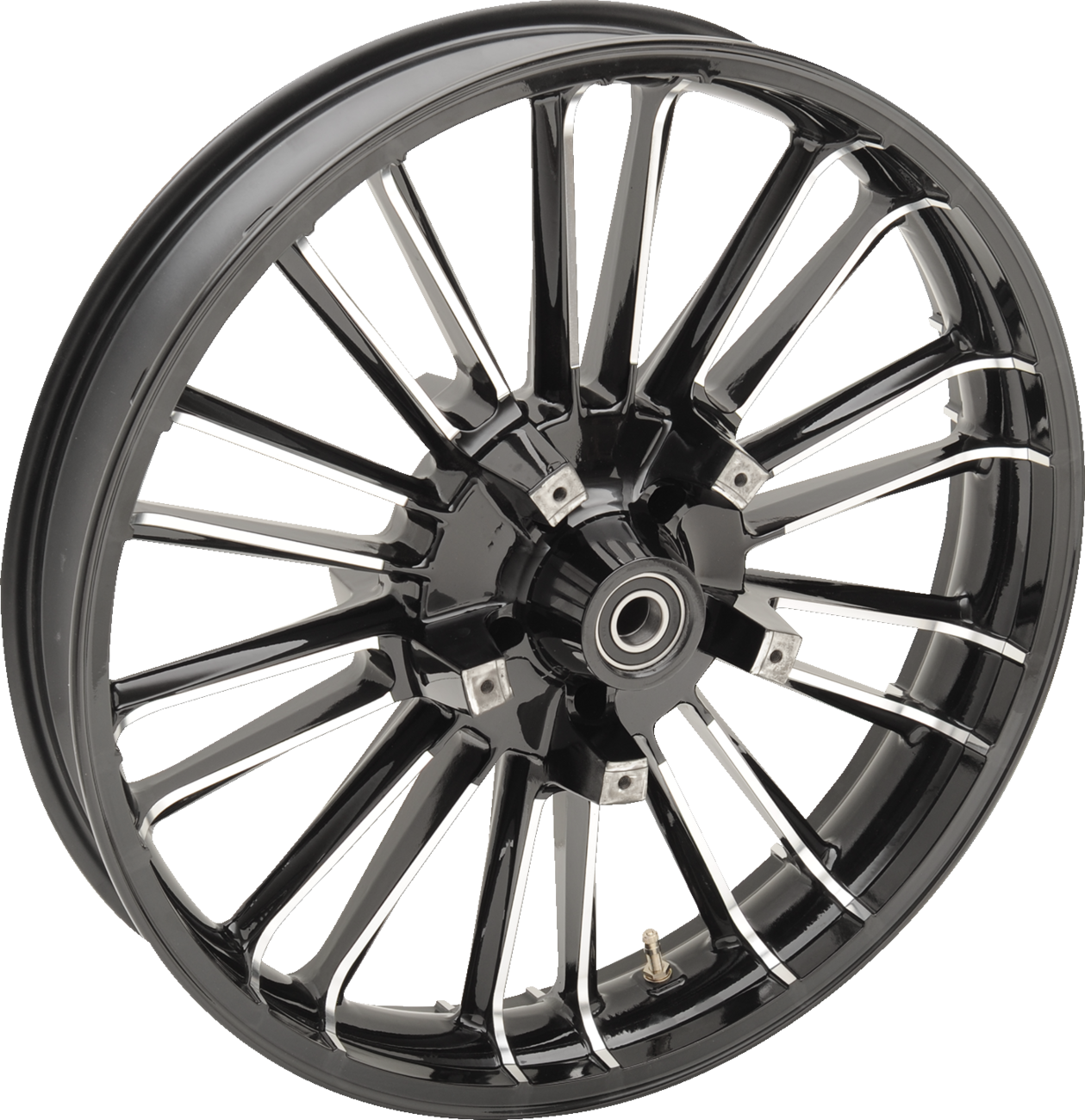 COASTAL MOTO Wheel - Atlantic 3D - Front - Dual Disc/with ABS - Black Cut - 21x3.5 3D-ATL213BCABST — image 1