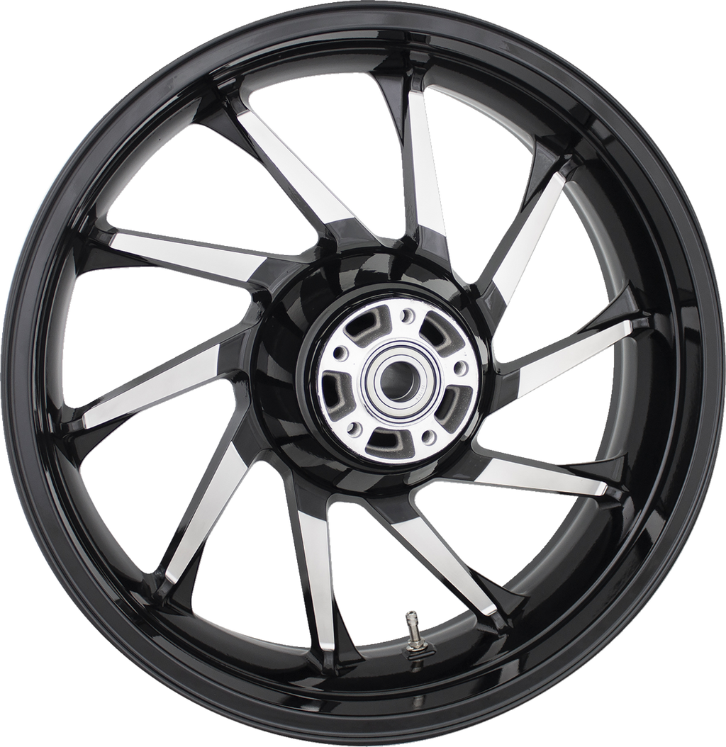 COASTAL MOTO Wheel - Hurricane 3D - Rear - Single Disc/with ABS - Black Cut - 18x5.5 3D-HUR185BCABST — image 1