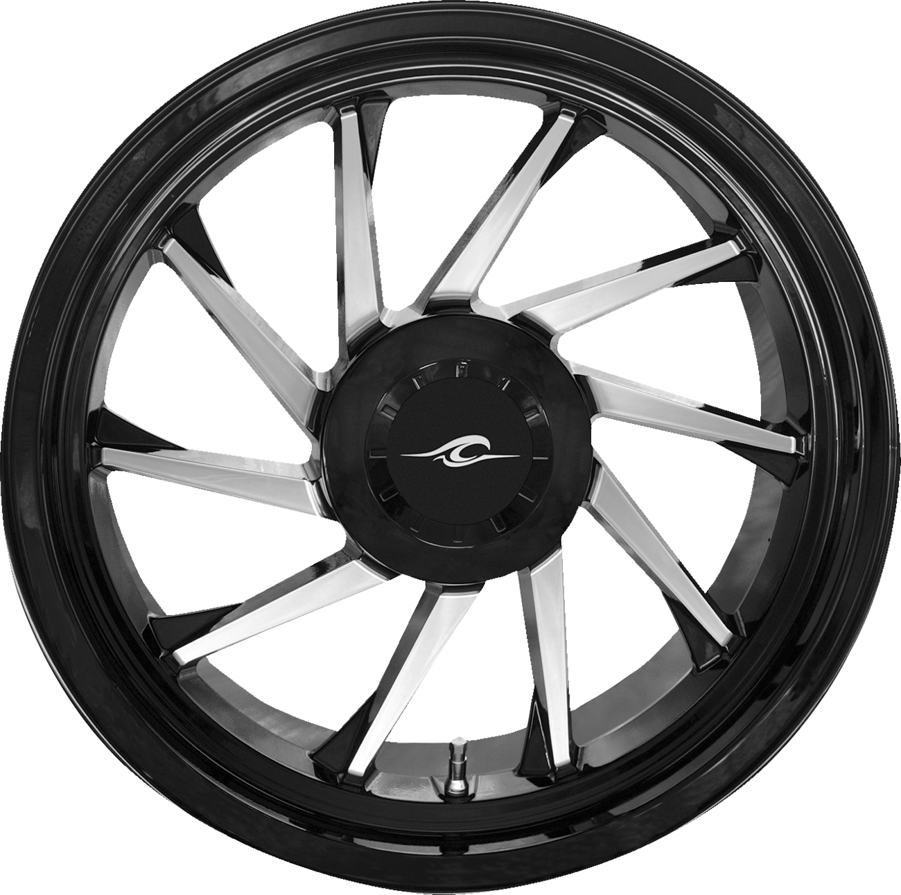 COASTAL MOTO Wheel - Hurricane 3D - Rear Left - Black/Chrome - 18" - Trike — image 1