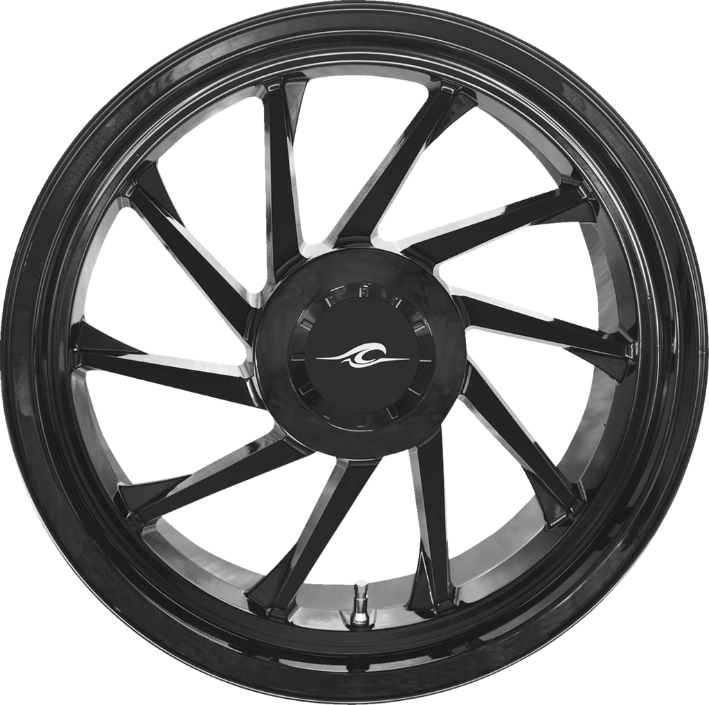COASTAL MOTO Wheel - Hurricane 3D - Rear Left - Black - 18" - Trike 3D-HURL-187T-SB — image 1