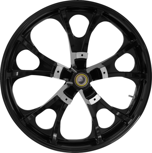 COASTAL MOTO Wheel - Largo 3D - Front - Dual Disc/with ABS - Black/Chrome - 21x3.5 — image 1
