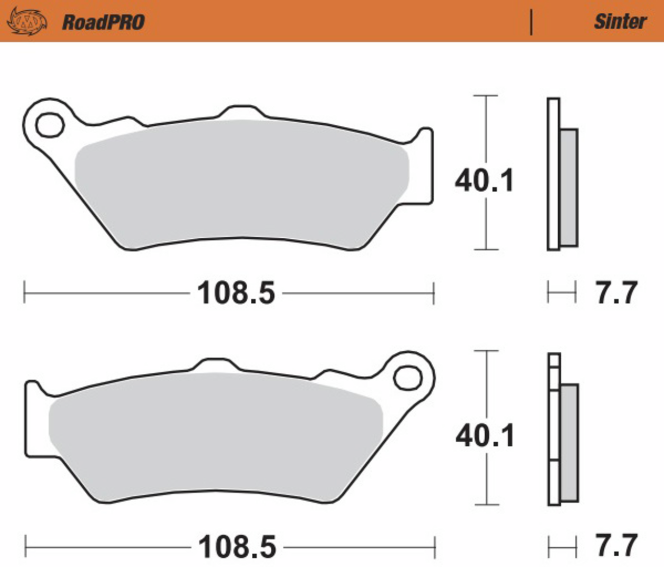 MOTO-MASTER Brake Pads 403301-PU — image 2