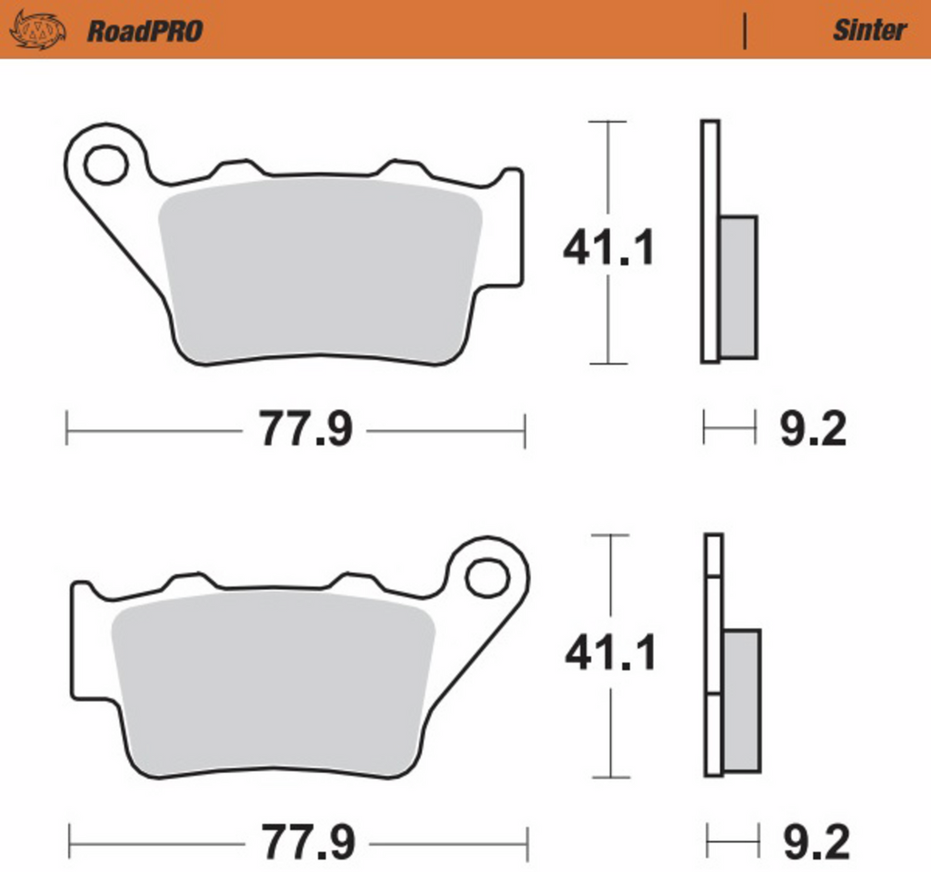 MOTO-MASTER Brake Pads - Sintered Series 403402-PU — image 2