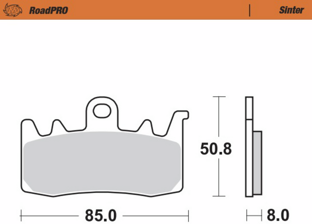 Moto-Master Road Pro Sintered Front Brake Pads (Front) - 408001-PU — image 2