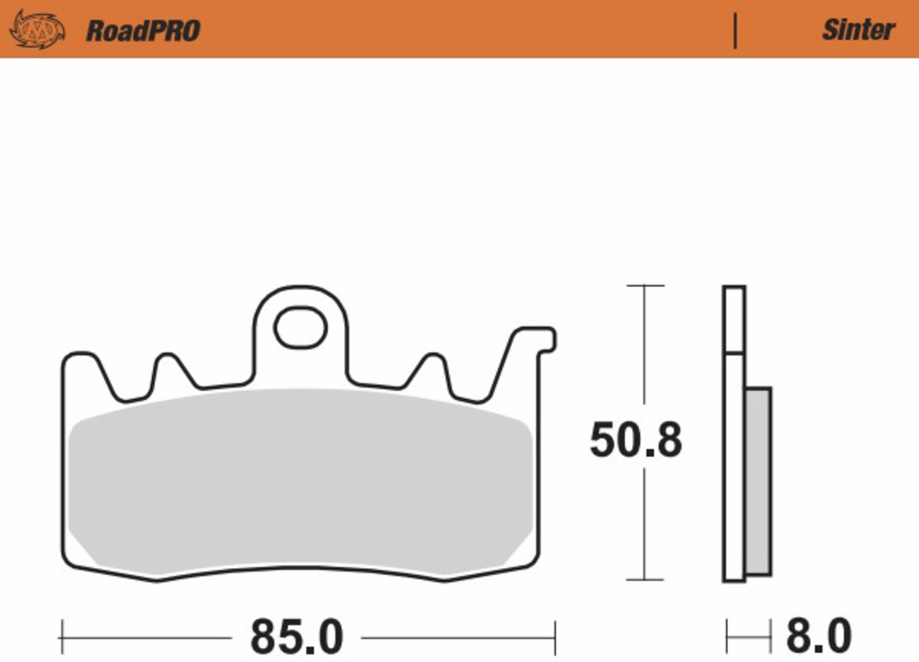 Moto-Master Road Pro Sintered Front Brake Pads (Front) - 408001-PU — image 2