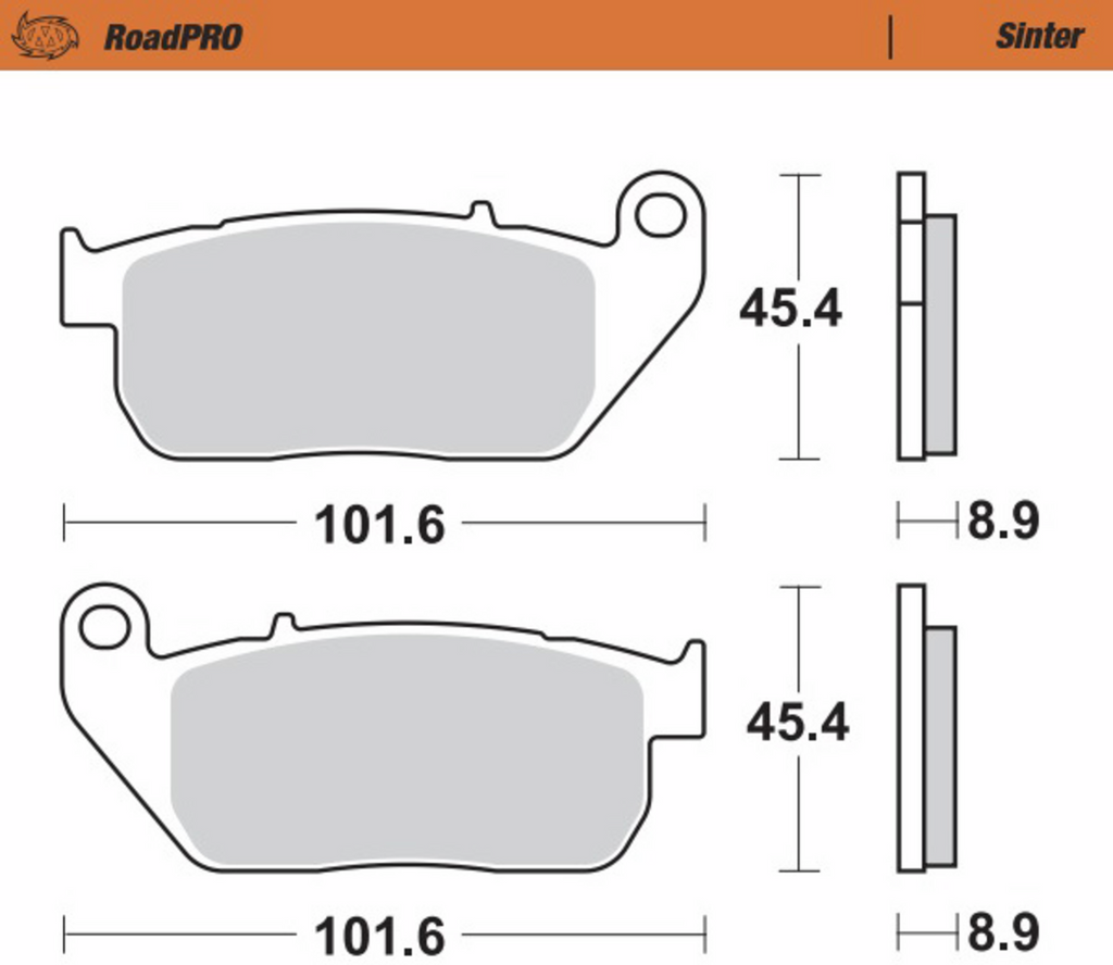 MOTO-MASTER Brake Pads 410401-PU — image 2