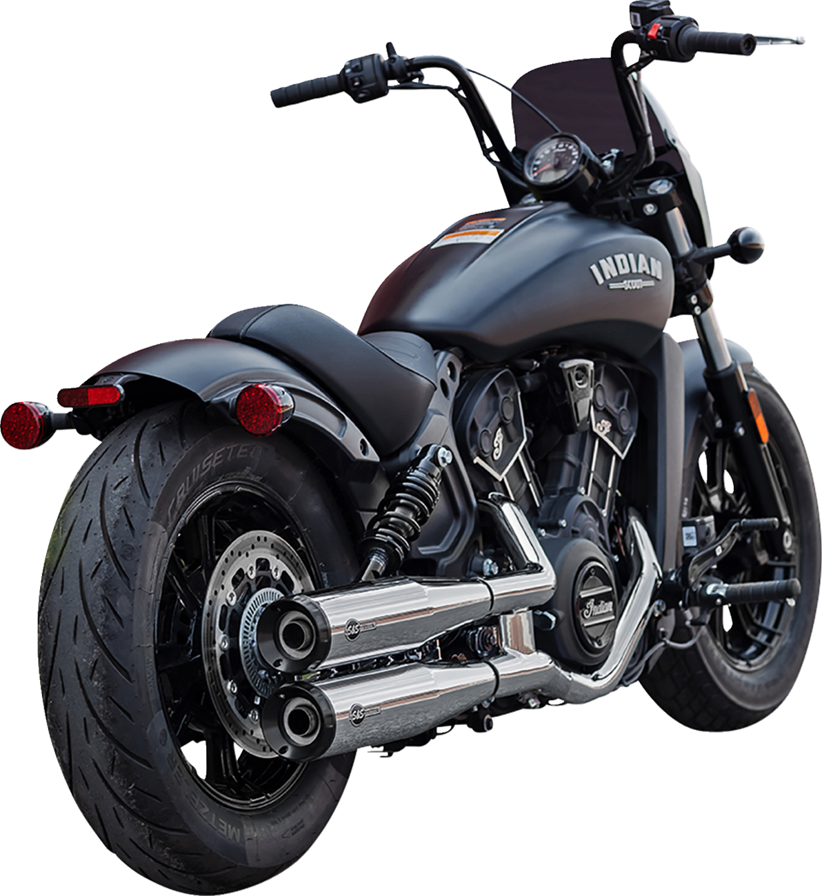 S&S CYCLE Grand National Slip-On Mufflers - Chrome - 50-State 4110-156 — image 1
