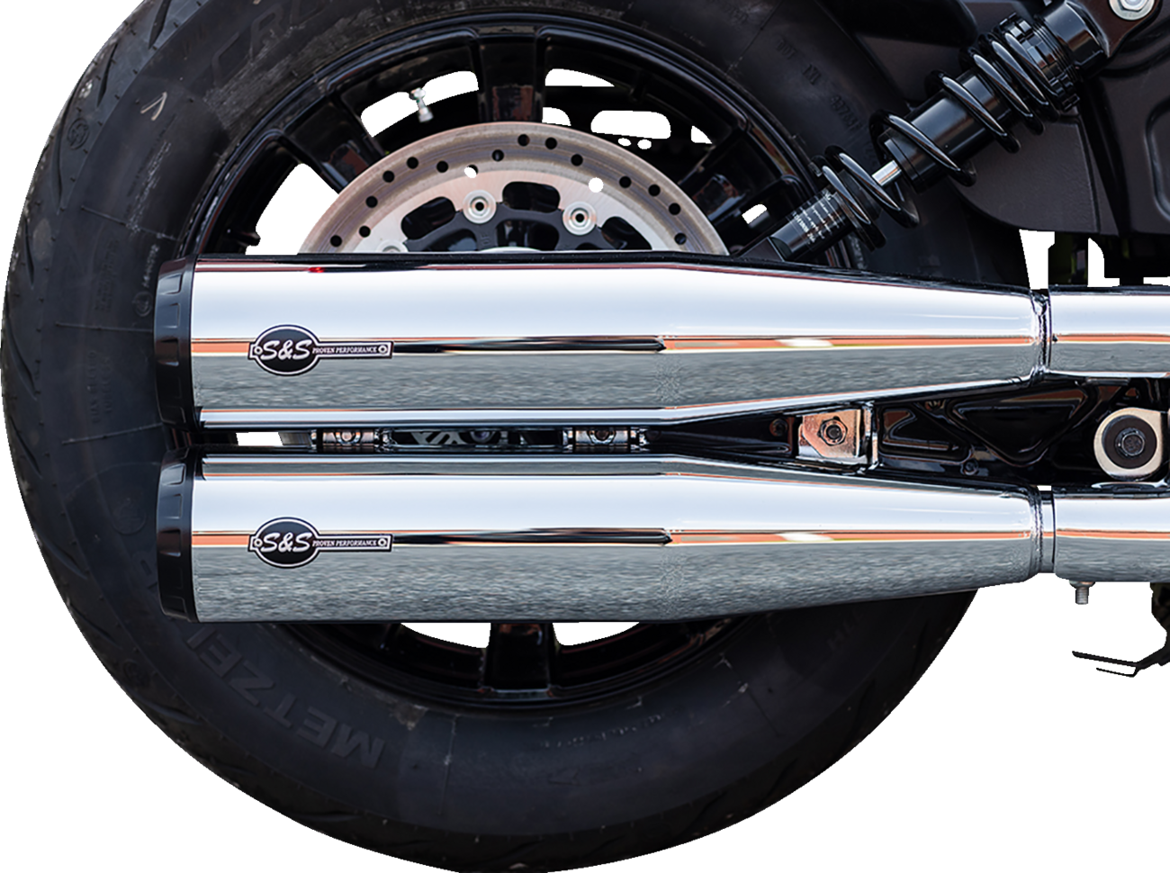S&S CYCLE Grand National Slip-On Mufflers - Chrome - Race Only 4110-156-R — image 4