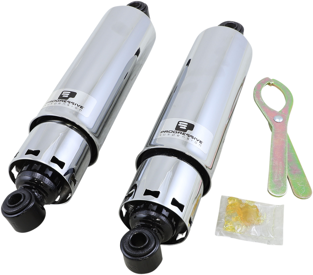 PROGRESSIVE SUSPENSION 412 Series Shock - 12" - Standard - Chrome - H-D 412-4035C — image 1