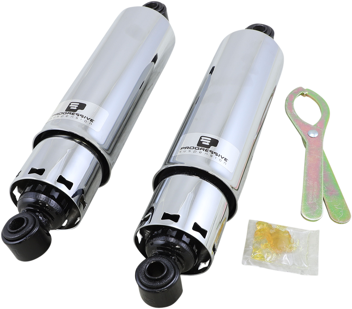 PROGRESSIVE SUSPENSION 412 Series Shock - 12" - Standard - Chrome - H-D 412-4035C — image 1