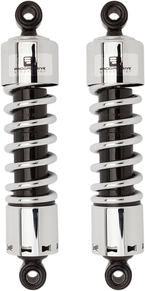 PROGRESSIVE SUSPENSION 412 Series Shock - 12" - Standard - Chrome - Dyna 412-4036C — image 1