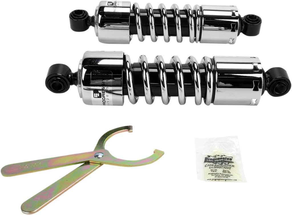 PROGRESSIVE SUSPENSION 412 Series Shock - 11" - Standard - Chrome - Dyna 412-4037C — image 1