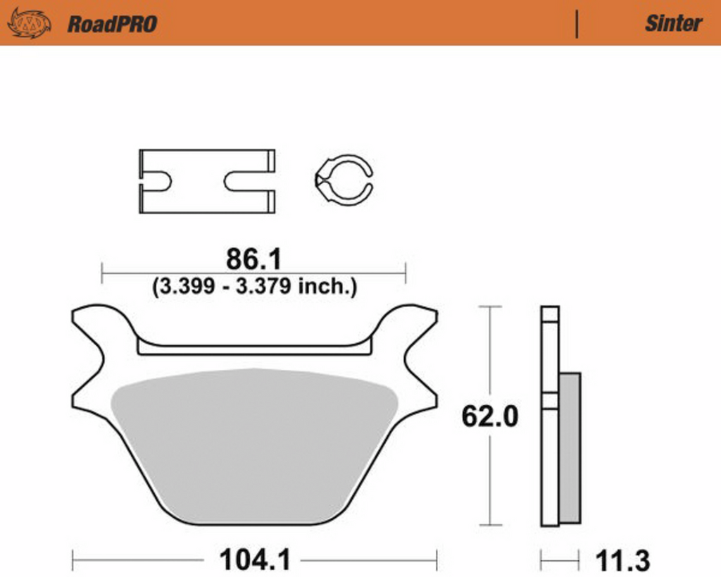 MOTO-MASTER Brake Pads - Sintered Series 414602-PU — image 2