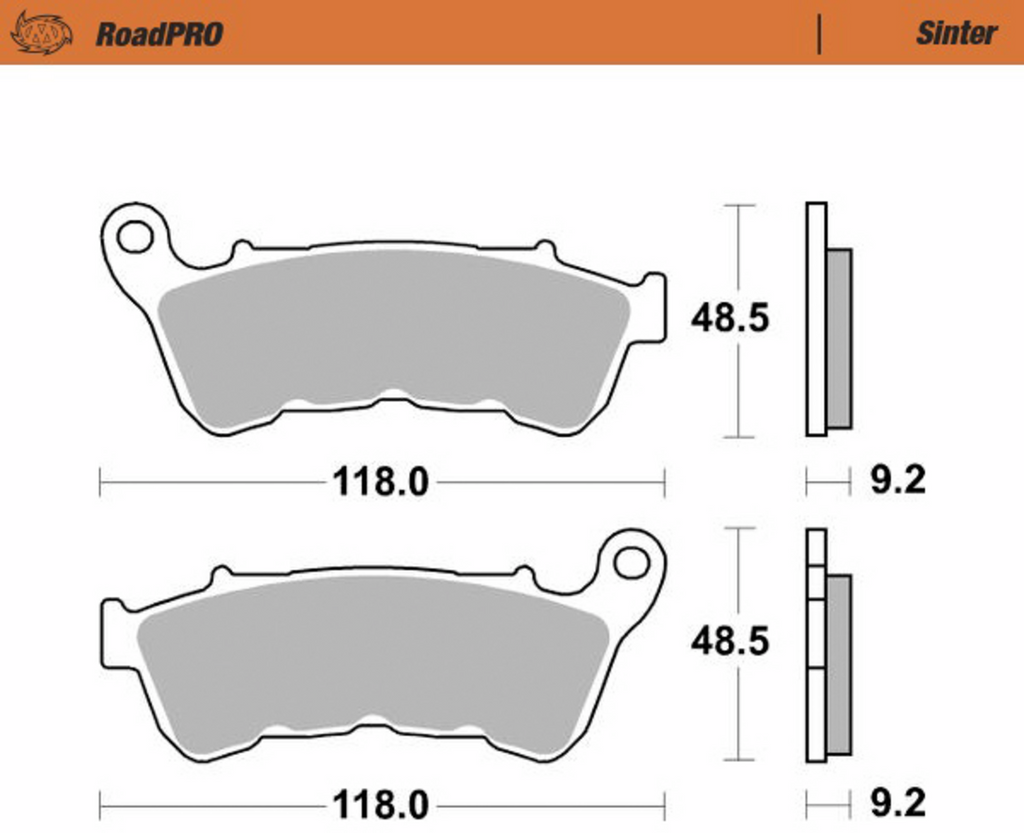 MOTO-MASTER Brake Pads - Sintered Series 414801-PU — image 2