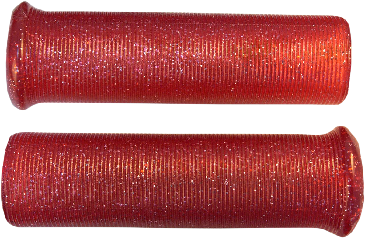 EMGO Star Fire Flake Grips - Retro - Metal - 1" - Red 42-21114 — image 1