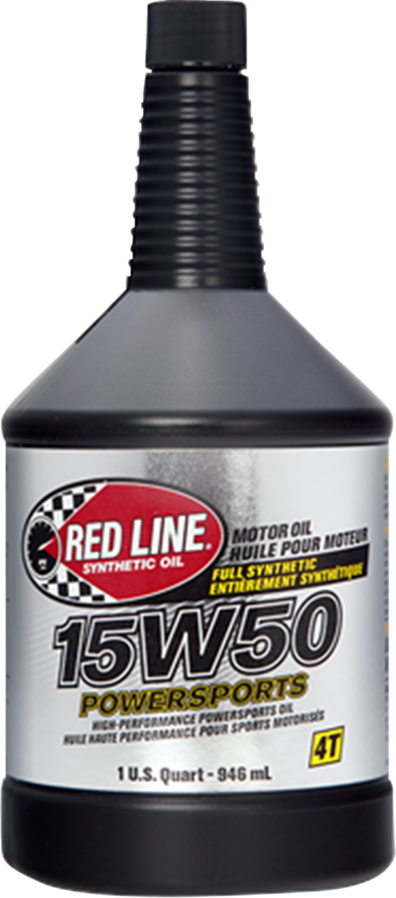 RED LINE SYNTHETIC OIL Powersports Oil - 15W50 - 1 US quart 42104 — image 1