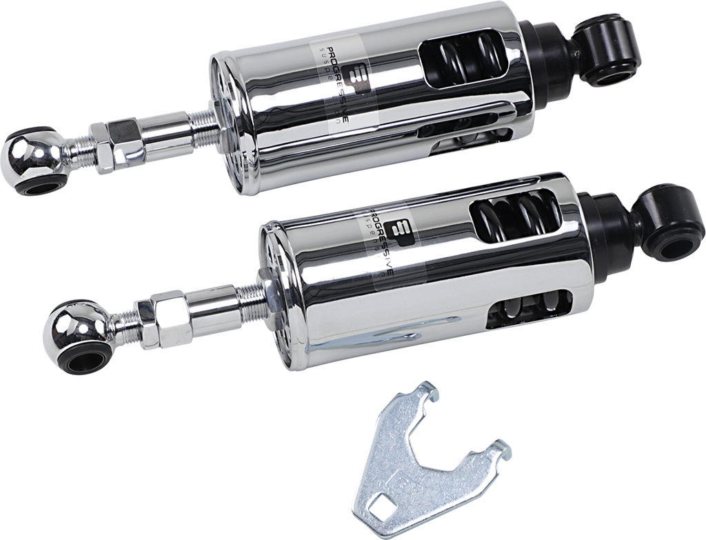 PROGRESSIVE SUSPENSION 422 Series Adjustable Shocks - 1,117 lb/in - Chrome - Heavy-Duty 422-4001C — image 1
