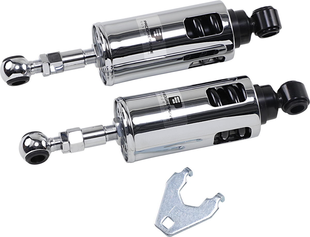PROGRESSIVE SUSPENSION 422 Series Adjustable Shocks - 1,117 lb/in - Chrome - Heavy-Duty 422-4001C — image 1