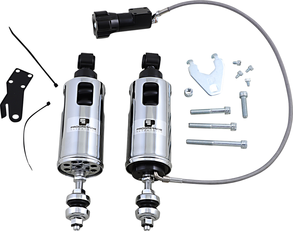 PROGRESSIVE SUSPENSION 422 Series Shocks with Rap - Show Chrome - Standard 422-4104C — image 1