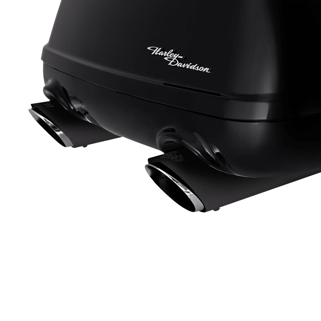 Vance & Hines Twin Slash Round Slip-ons – Black – 46672 — manufacturer image 4