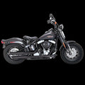 Vance & Hines Twin Slash 3" Slip-ons - Softail – Black – 46379 — manufacturer image 1