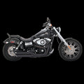 Vance & Hines Twin Slash 3" Slip-ons - Dyna – Black – 46845 — manufacturer image 1
