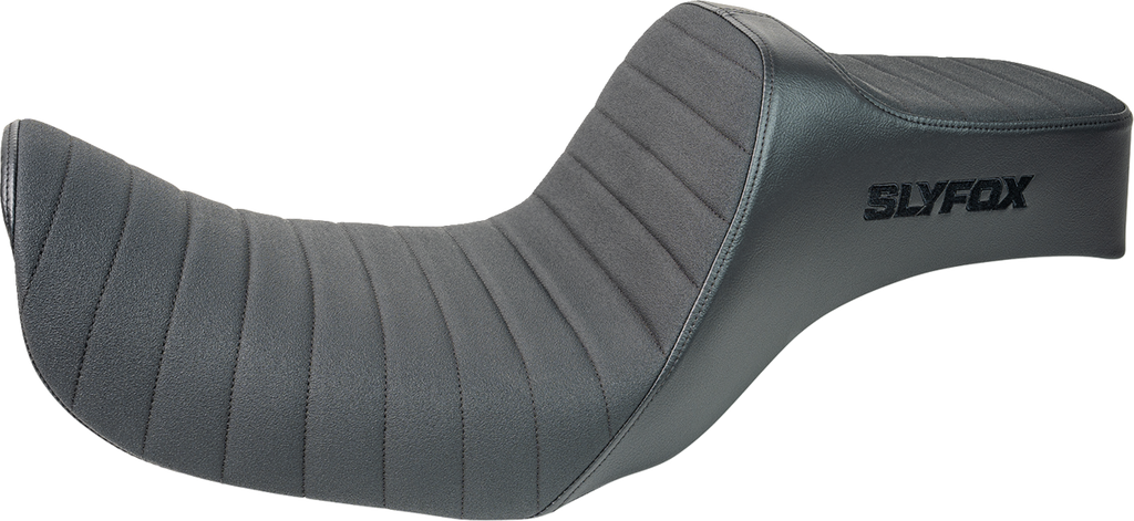 SLYFOX High Noon Seat - Vinyl - Classic Stitch - Black Logo - Dyna '06-'17 4694A-slyfox — image 1