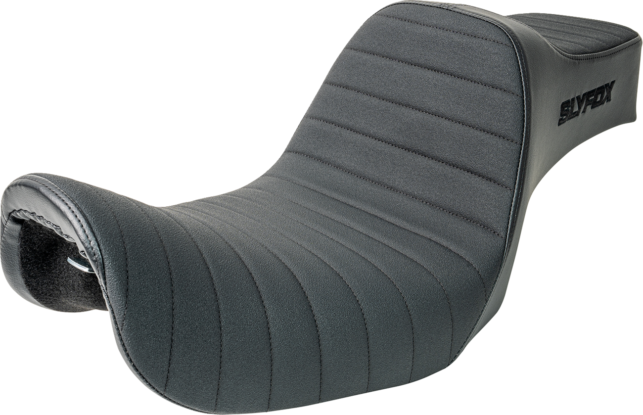 SLYFOX High Noon Seat - Vinyl - Classic Stitch - Black Logo - Dyna '06-'17 4694A-slyfox — image 2
