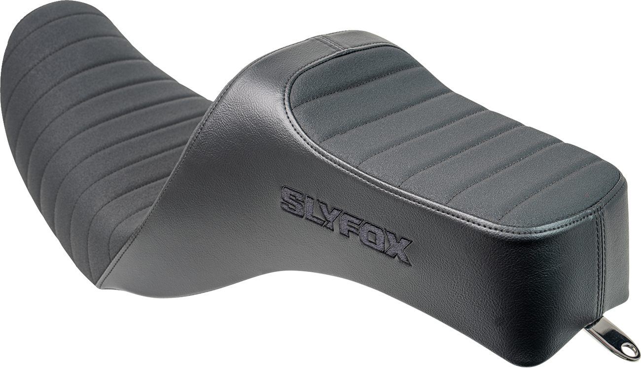 SLYFOX High Noon Seat - Vinyl - Classic Stitch - Black Logo - Dyna '06-'17 4694A-slyfox — image 4