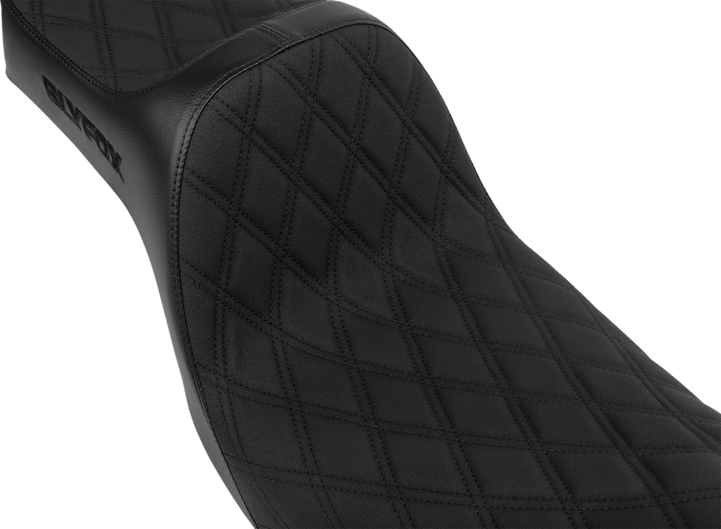 SLYFOX High Noon Seat - Double Diamond - Black Logo - Black Stitch - FXD/FLD '06-'17 4694C-SlyFox — image 2