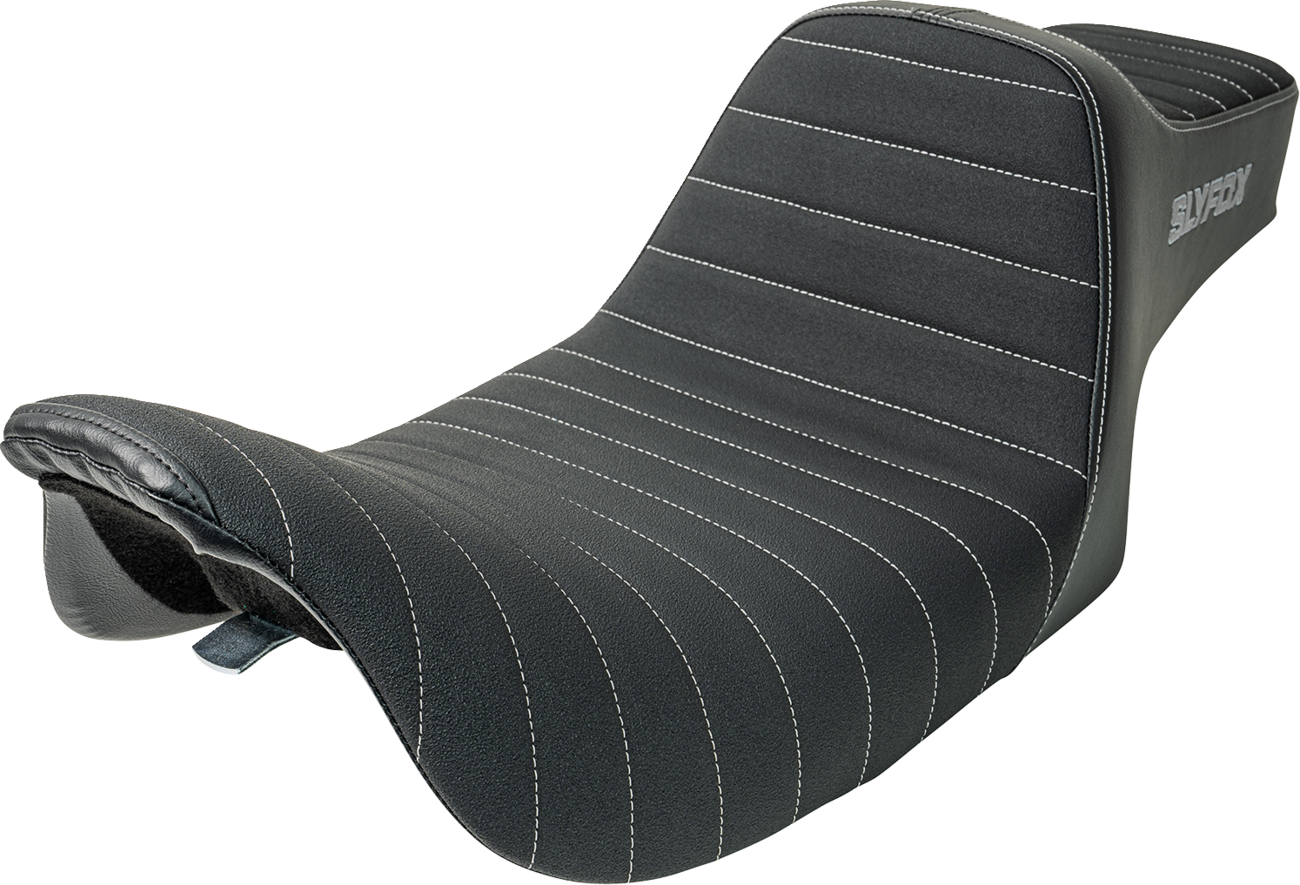 SLYFOX High Noon Seat - Double Diamond - Black Logo - Black Stitch - FXD/FLD '06-'17 4694C-SlyFox — image 3