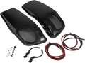 KICKER Speaker Lids - Vivid Black - with Speakers - '14-'23 FLHR/FLHT/FLHX/FLTR 46HDBL69VB — image 1