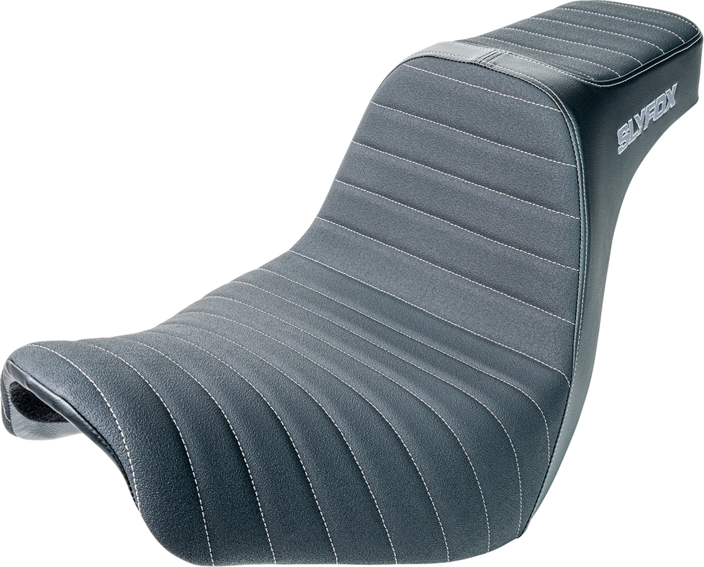 SLYFOX High Noon Seat - Vinyl - Classic Stitch - Silver Logo - FL/FX '18-'24 4701B-slyfox — image 2