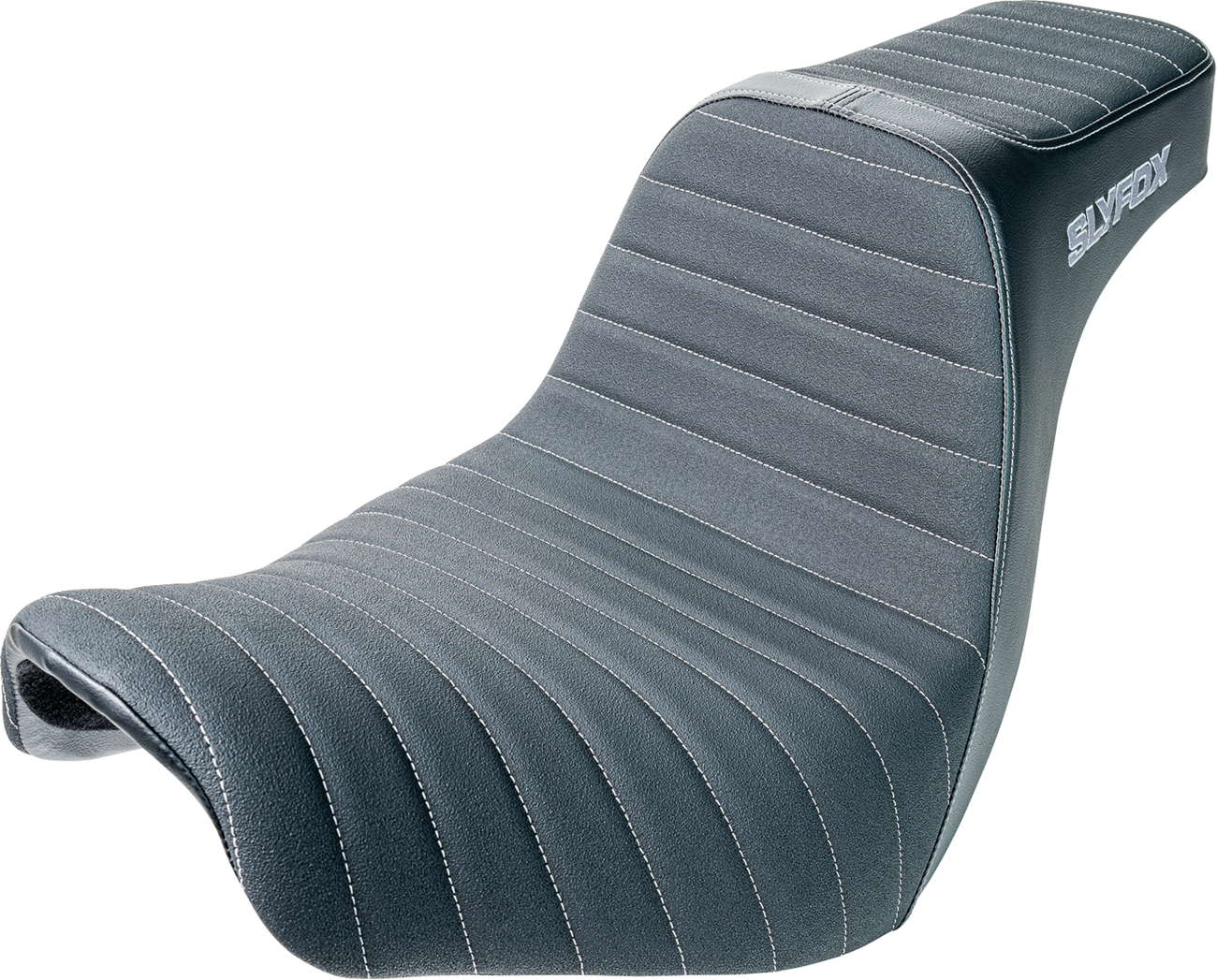 SLYFOX High Noon Seat - Vinyl - Classic Stitch - Silver Logo - FL/FX '18-'24 4701B-slyfox — image 2