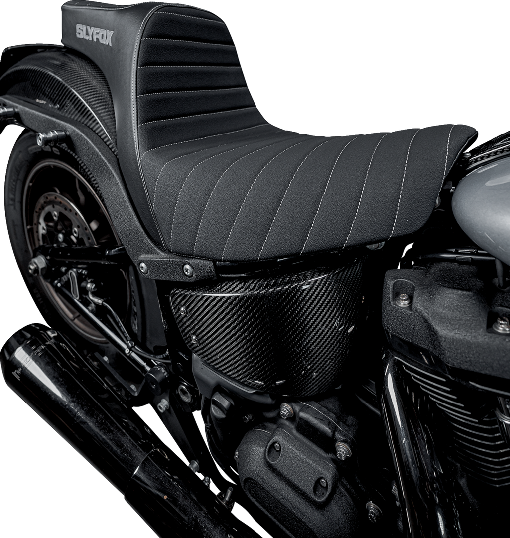 SLYFOX High Noon Seat - Vinyl - Classic Stitch - Silver Logo - FL/FX '18-'24 4701B-slyfox — image 3