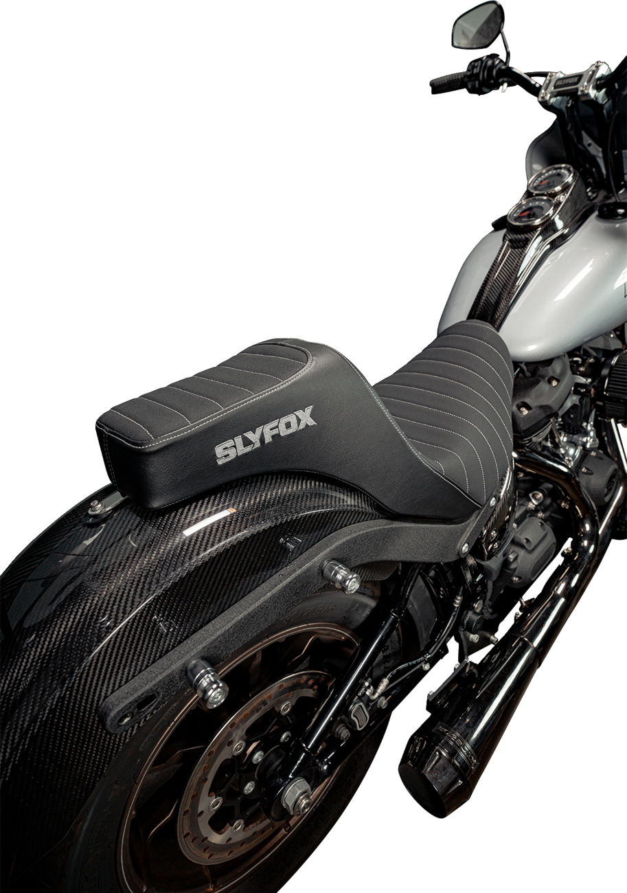 SLYFOX High Noon Seat - Vinyl - Classic Stitch - Silver Logo - FL/FX '18-'24 4701B-slyfox — image 6