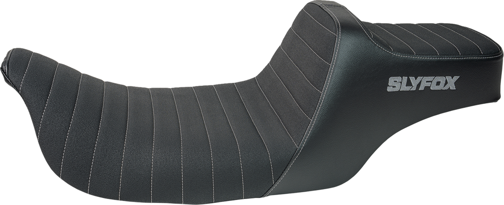 SLYFOX High Noon Seat - Vinyl - Classic Stitch - Gray Logo - FL '97-'07 4702B-SlyFox — image 1