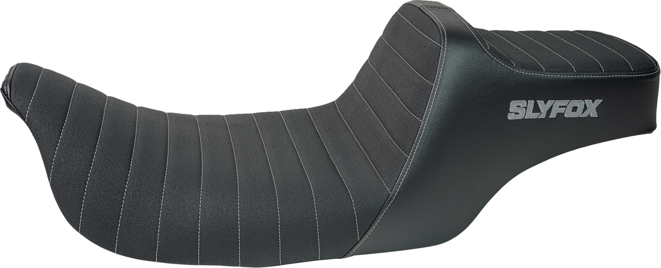 SLYFOX High Noon Seat - Vinyl - Classic Stitch - Gray Logo - FL '97-'07 4702B-SlyFox — image 1
