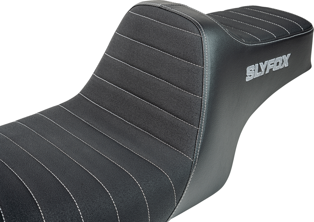SLYFOX High Noon Seat - Vinyl - Classic Stitch - Gray Logo - FL '97-'07 4702B-SlyFox — image 4