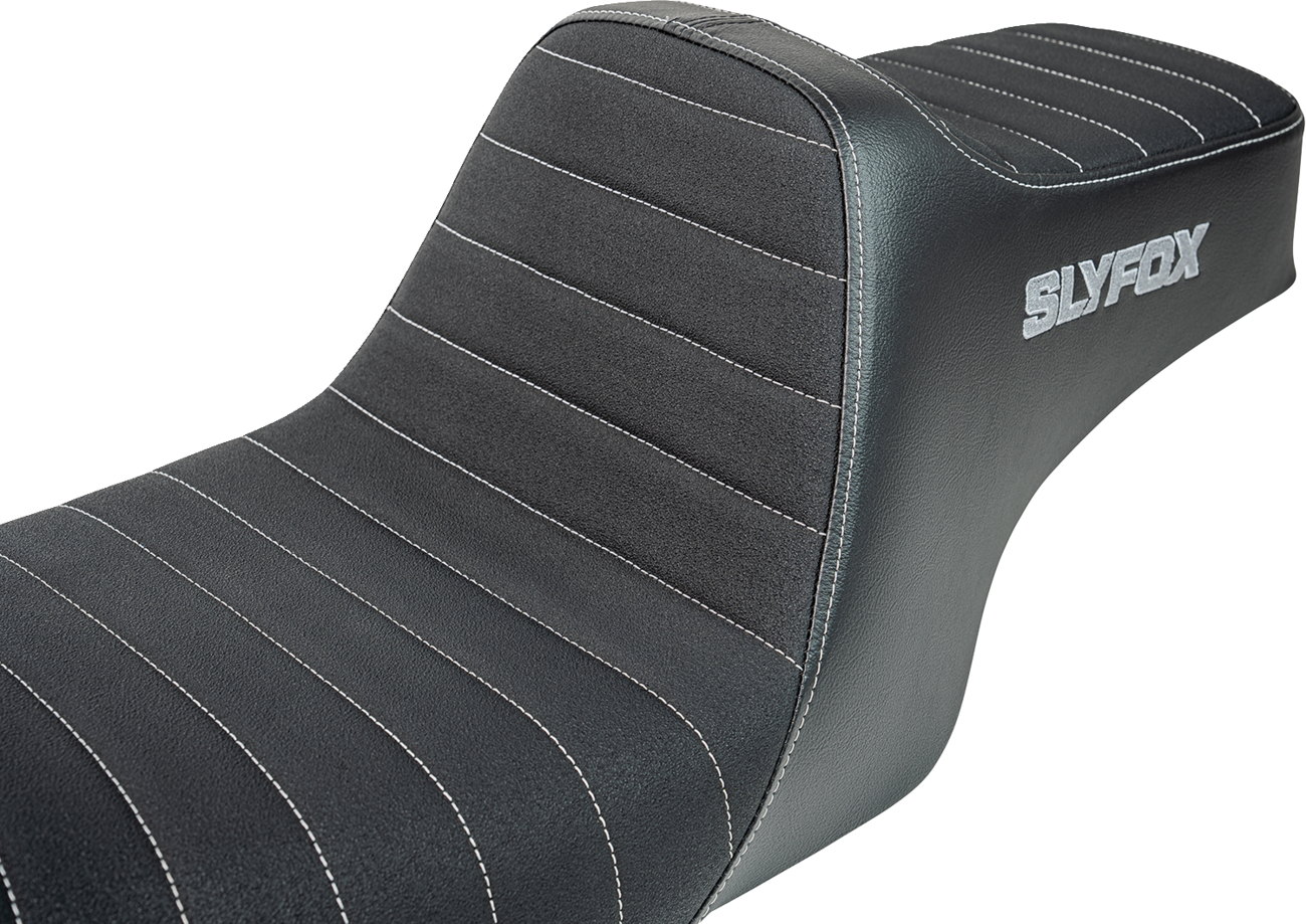 SLYFOX High Noon Seat - Vinyl - Classic Stitch - Gray Logo - FL '97-'07 4702B-SlyFox — image 4