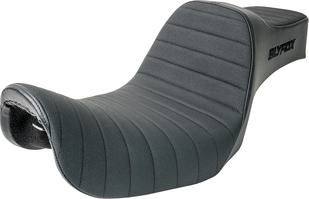 SLYFOX Highnoon Seat - Vinyl - Classic Stitch - Black Logo - FXD '96-'03 4703A-SlyFox — image 1