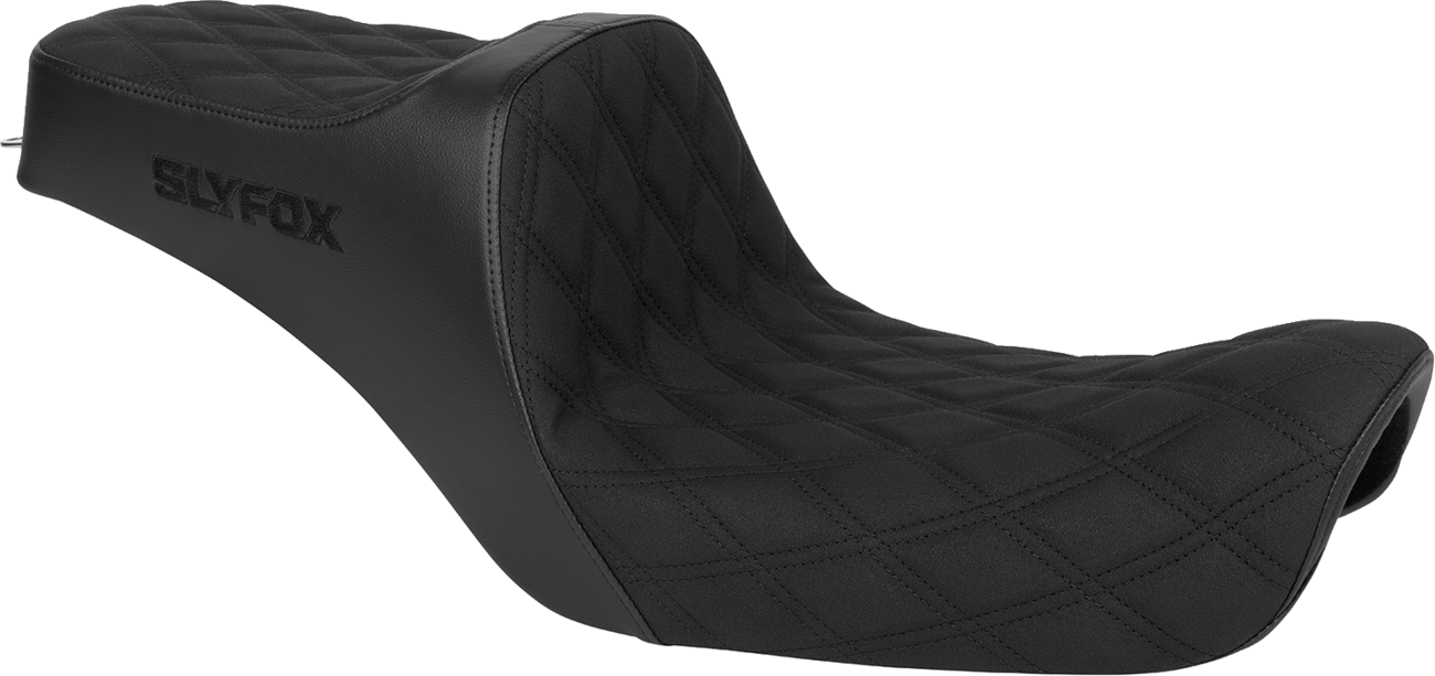 SLYFOX High Noon Seat - Double Diamond - Black Logo - Black Stitch - FXD '96-'03 4703C-SlyFox — image 1