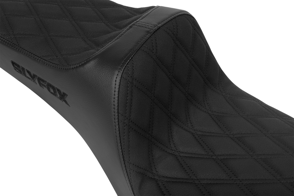 SLYFOX High Noon Seat - Double Diamond - Black Logo - Black Stitch - FXD '96-'03 4703C-SlyFox — image 2