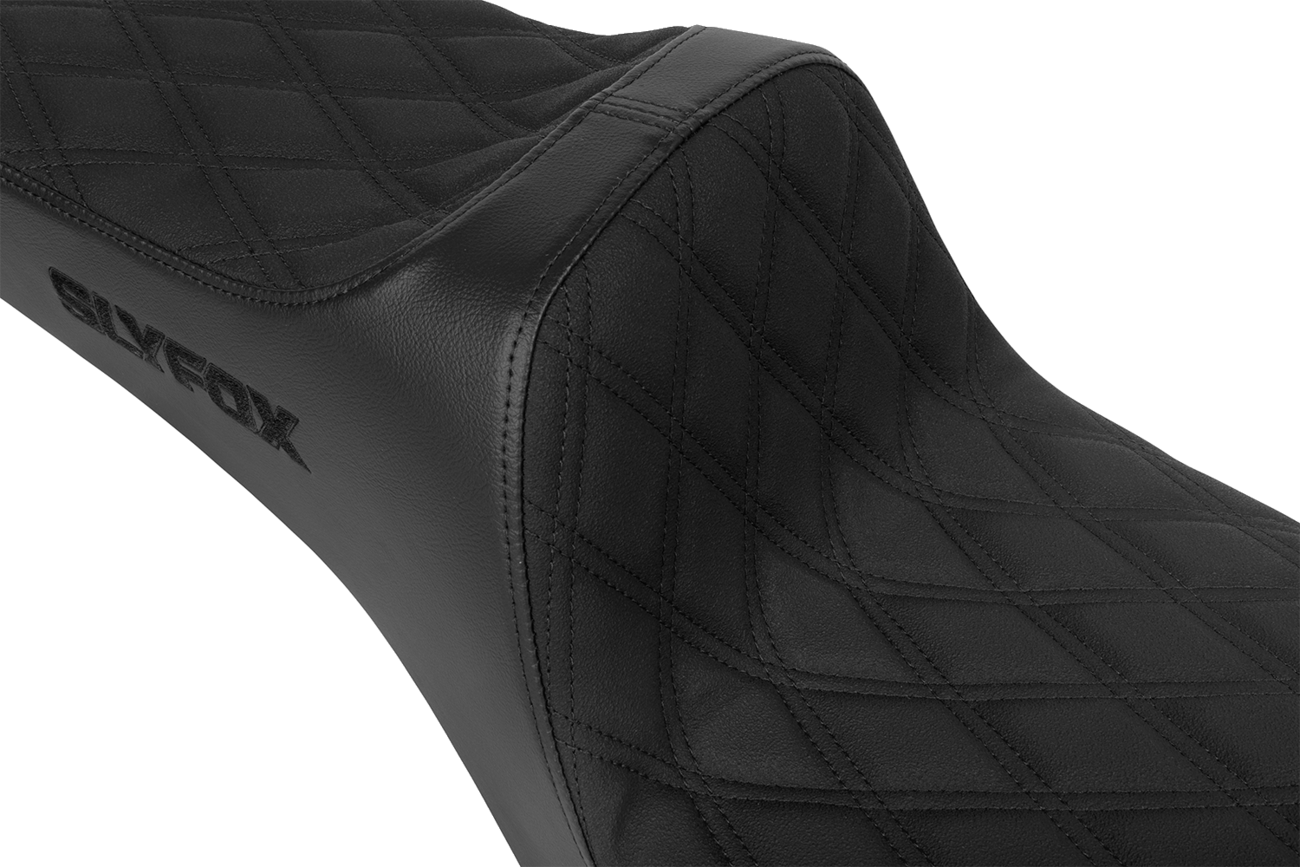 SLYFOX High Noon Seat - Double Diamond - Black Logo - Black Stitch - FXD '96-'03 4703C-SlyFox — image 2