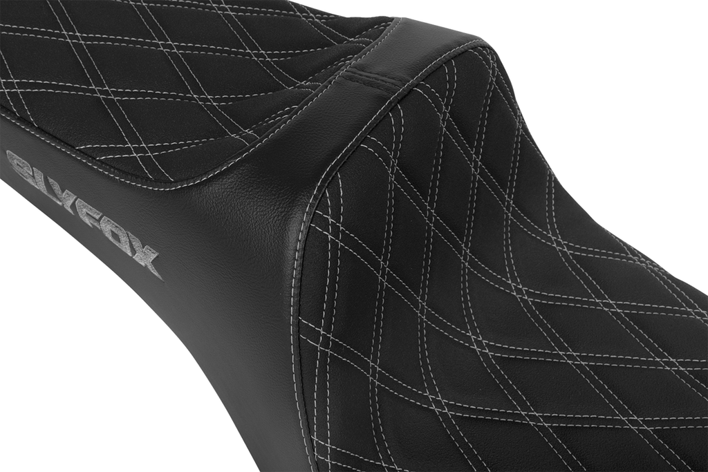 SLYFOX High Noon Seat - Double Diamond - Silver Logo - Silver Stitch - FXD '96-'03 4703D-SlyFox — image 2
